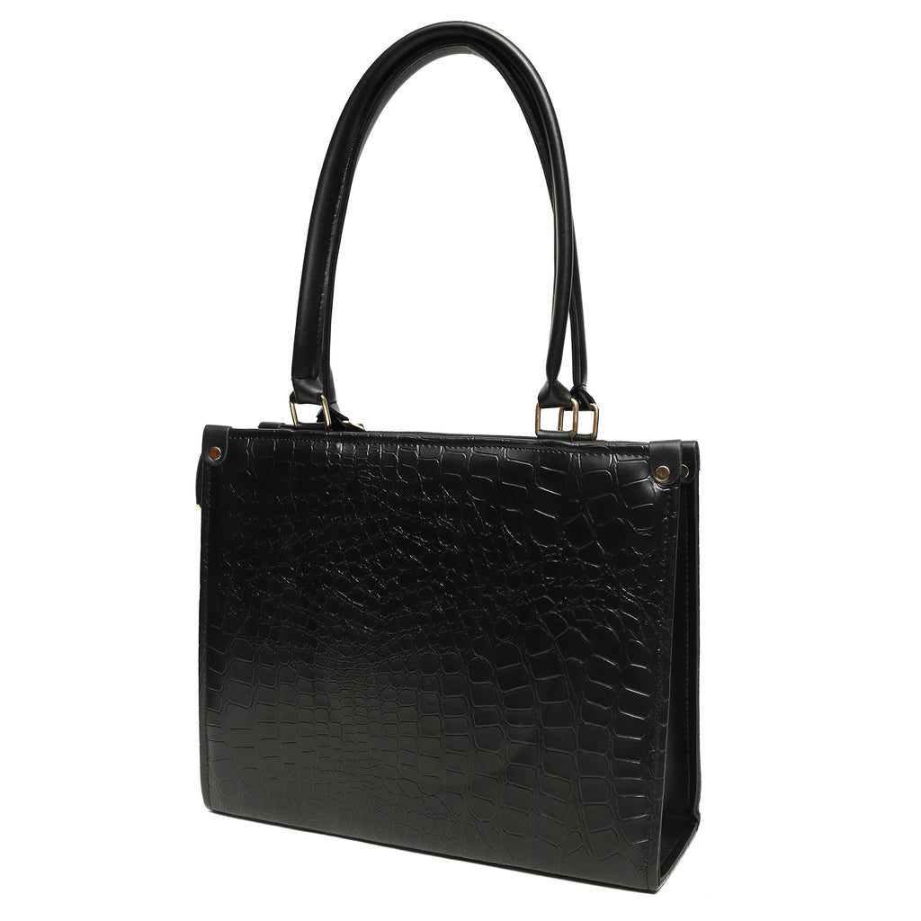 Crocodile Box – Women’s Croc Textured Shoulder Bag