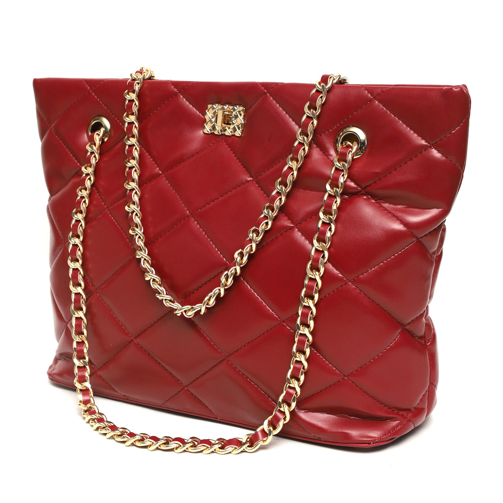 Cross Stitch Handbag - Quilted Shoulder Bag