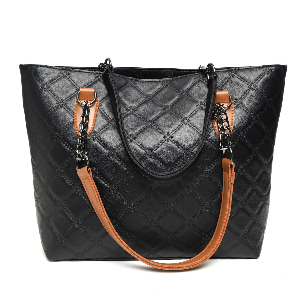 Dual Strap Handbag – Quilted Tote Bag