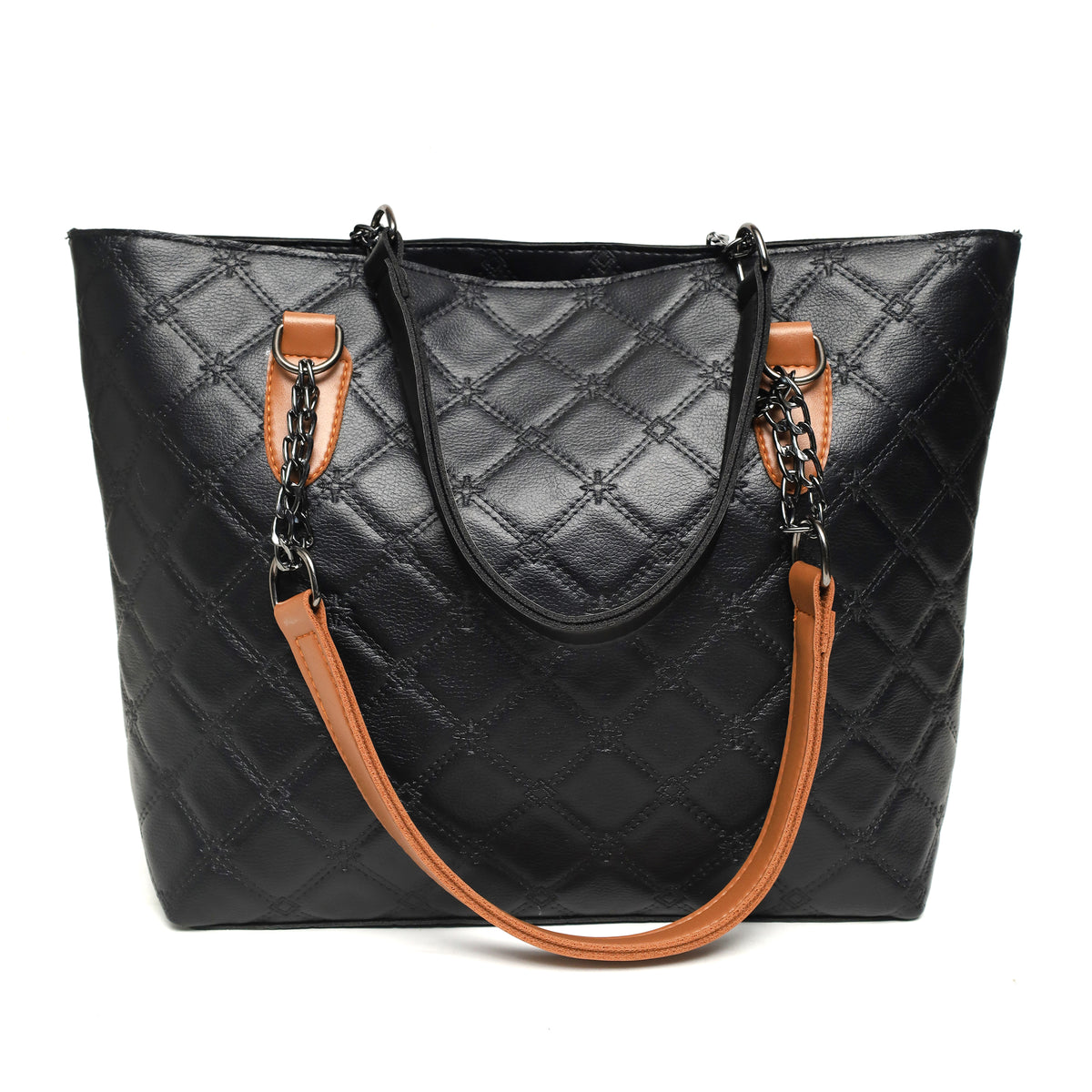 Dual Strap Handbag – Quilted Tote Bag