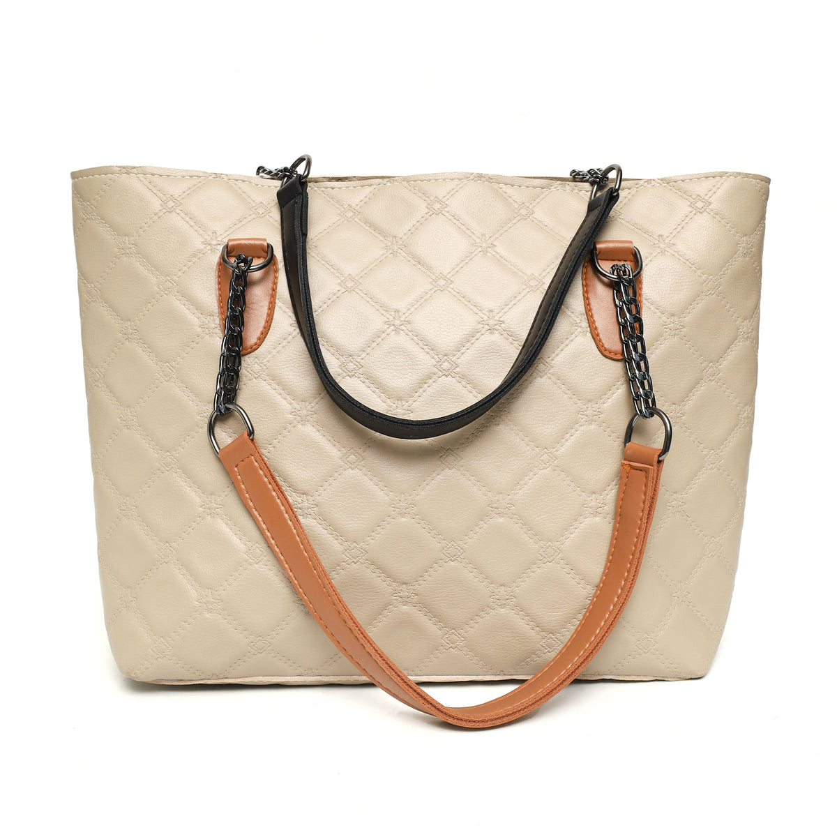Dual Strap Handbag – Quilted Tote Bag
